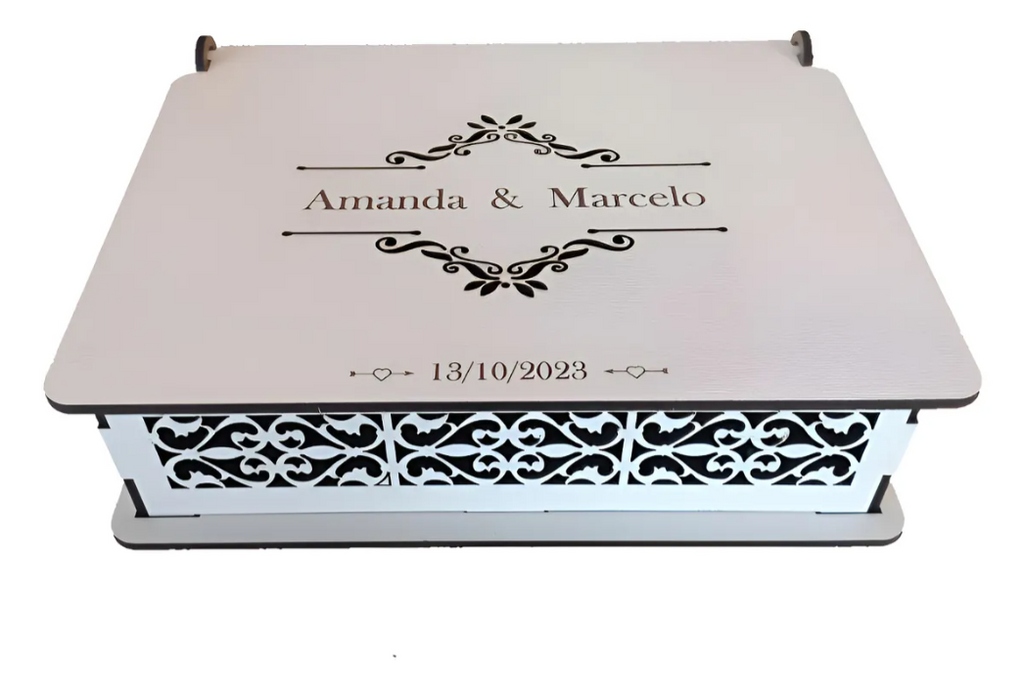 10 Caixas 20x16x10 Casamento Convite Padrinhos Mdf Branco