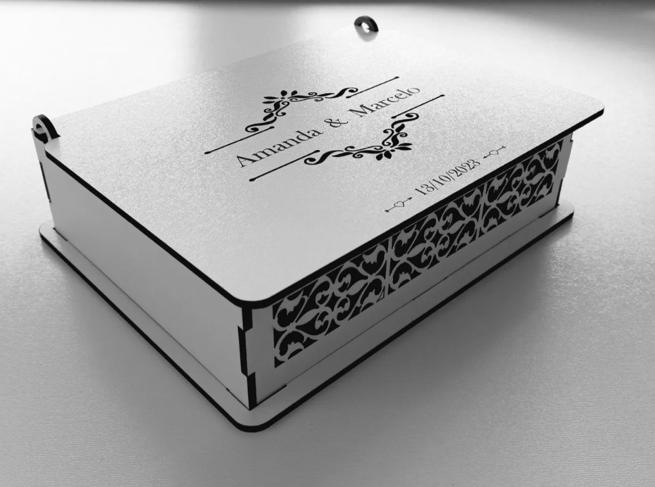 10 Caixas 20x16x10 Casamento Convite Padrinhos Mdf Branco