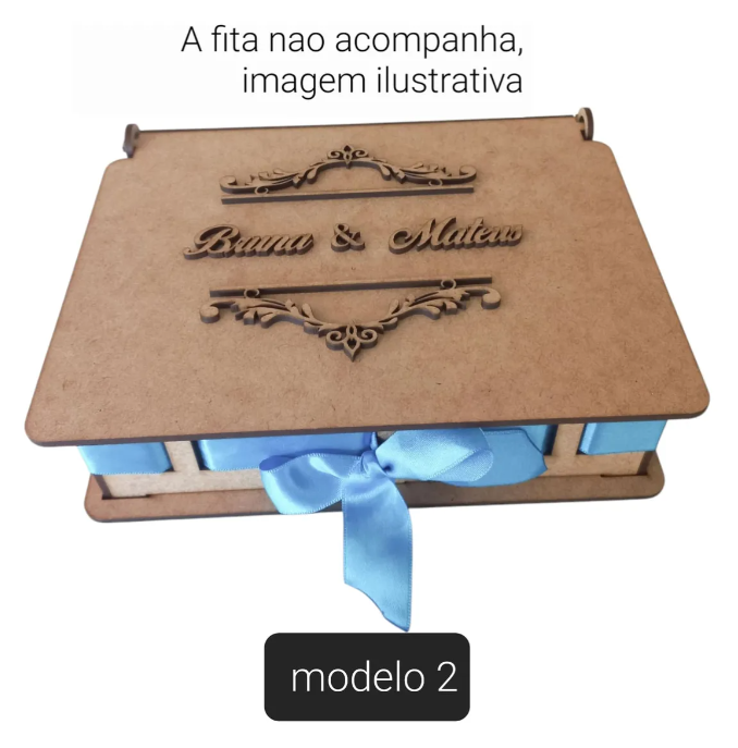 12 Caixas 20x16 Convite Padrinhos Casamento Em Mdf