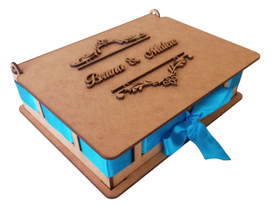 12 Caixas 20x16 Convite Padrinhos Casamento Em Mdf