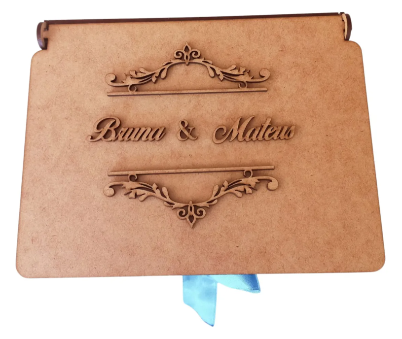 12 Caixas 20x16 Convite Padrinhos Casamento Em Mdf