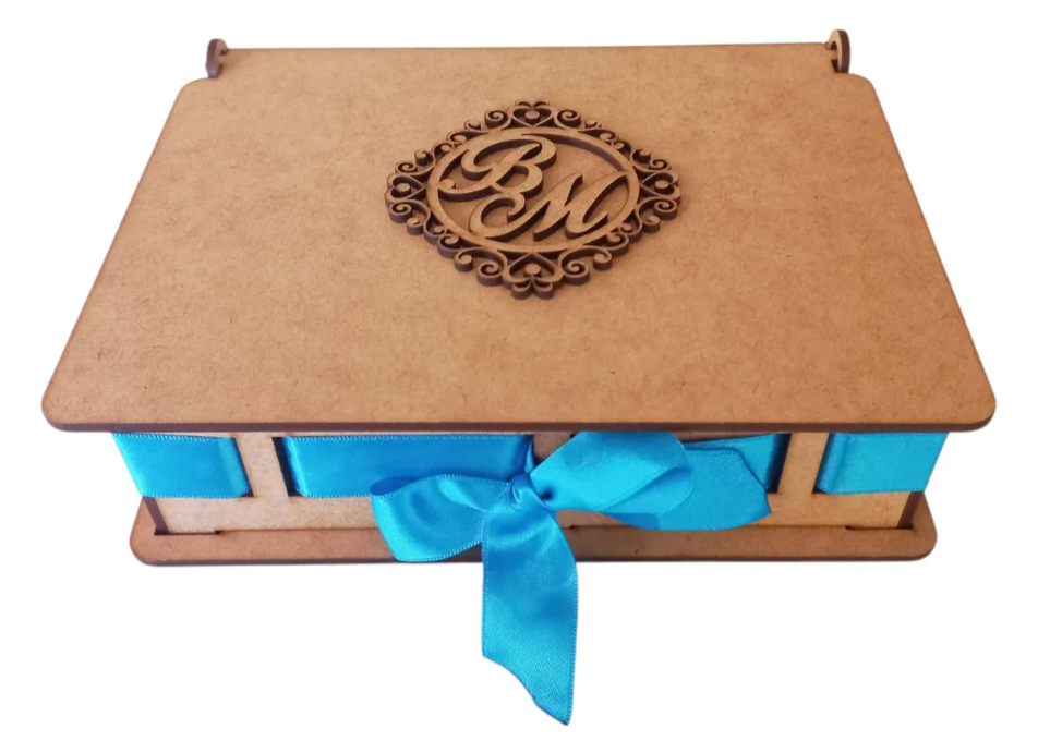 12 Caixas 20x16 Convite Padrinhos Casamento Em Mdf