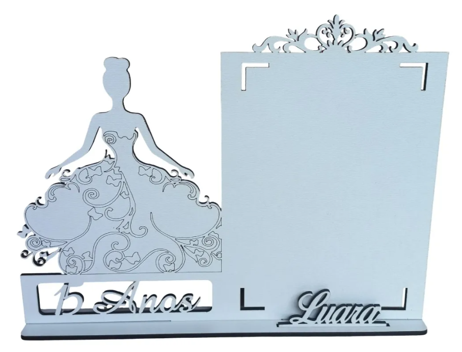 20 Porta Retratos 15 Anos Personalizado Mdf Cru Lembrança