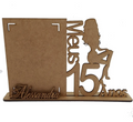 10 Porta Retratos 15 Anos Personalizado Mdf Cru Lembrança