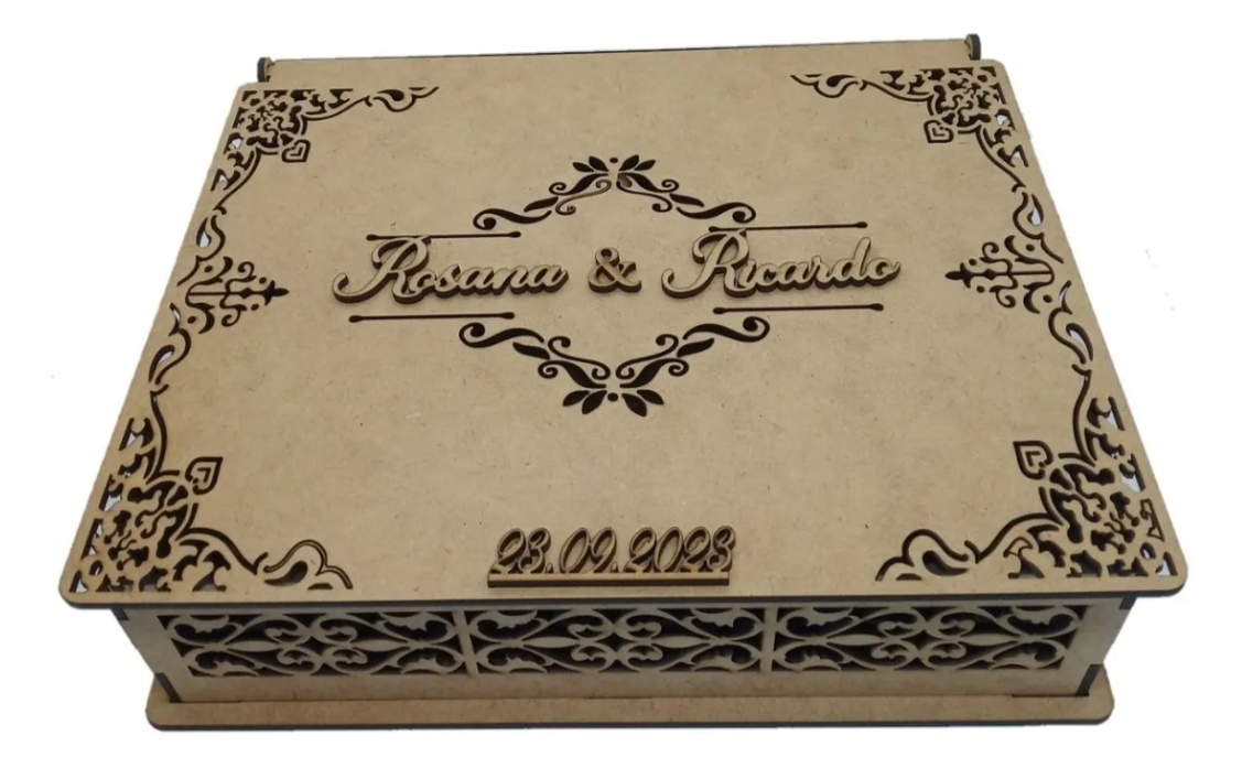 Kit 10 Caixas 27x23x10 Casamento Lembrança Padrinhos Mdf