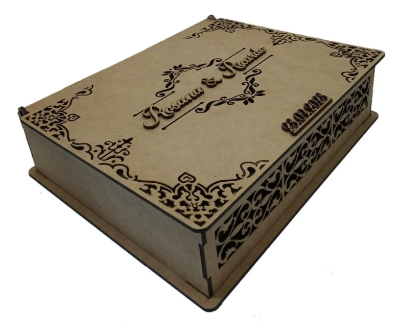 Kit 10 Caixas 27x23x10 Casamento Lembrança Padrinhos Mdf