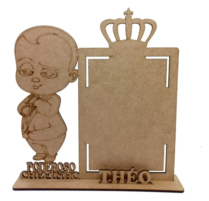 30 Porta Retratos Poderoso Chefinho Lembrancinha Mdf