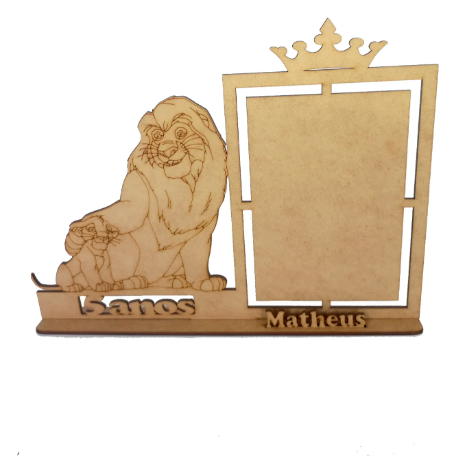 10 Porta Retratos Rei Leão Lembrancinha Aniversário Mdf